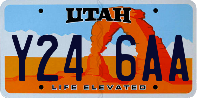 UT license plate Y246AA