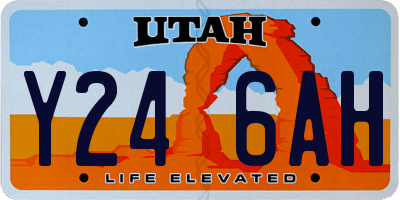 UT license plate Y246AH