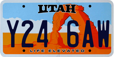 UT license plate Y246AW