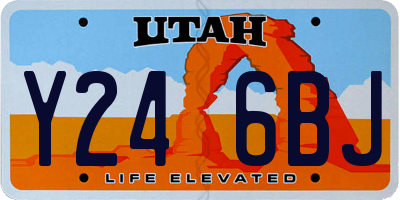 UT license plate Y246BJ