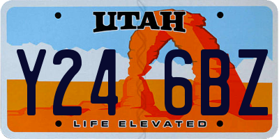 UT license plate Y246BZ