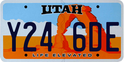 UT license plate Y246DE