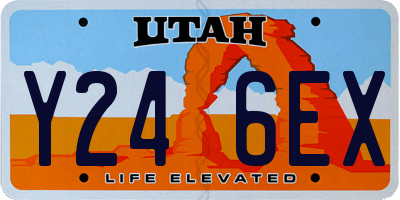 UT license plate Y246EX