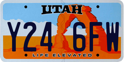 UT license plate Y246FW