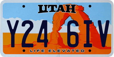 UT license plate Y246IV