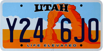 UT license plate Y246JO