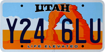 UT license plate Y246LU
