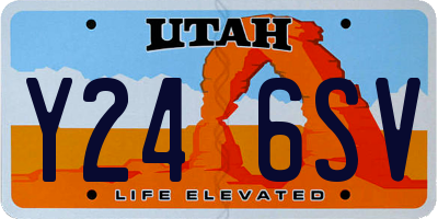 UT license plate Y246SV