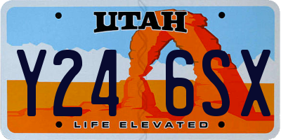 UT license plate Y246SX