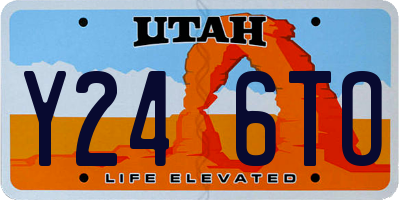 UT license plate Y246TO