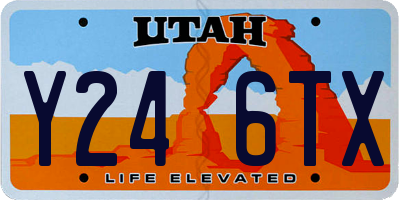 UT license plate Y246TX