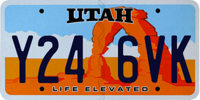 UT license plate Y246VK