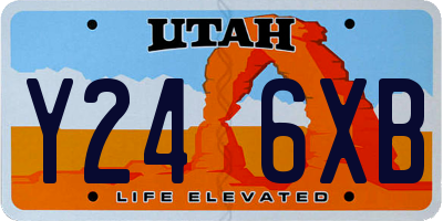 UT license plate Y246XB