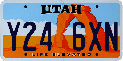 UT license plate Y246XN