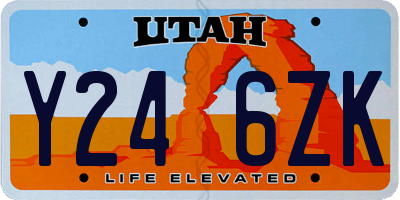 UT license plate Y246ZK