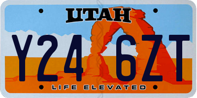 UT license plate Y246ZT