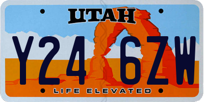UT license plate Y246ZW