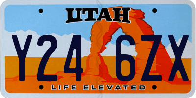 UT license plate Y246ZX