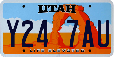 UT license plate Y247AU