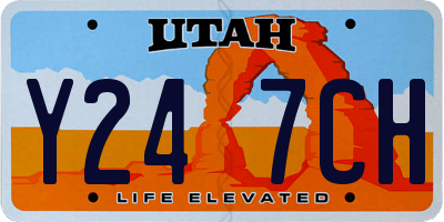 UT license plate Y247CH