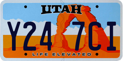 UT license plate Y247CI