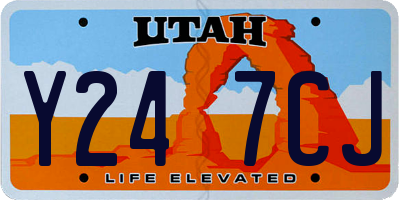 UT license plate Y247CJ