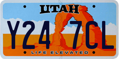 UT license plate Y247CL