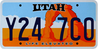 UT license plate Y247CO