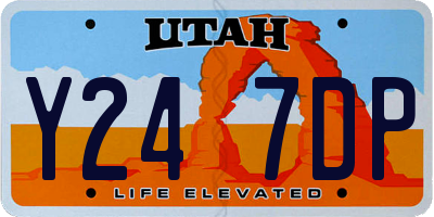 UT license plate Y247DP