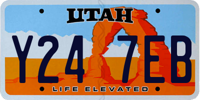 UT license plate Y247EB