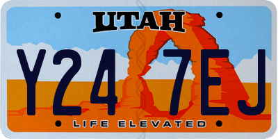 UT license plate Y247EJ