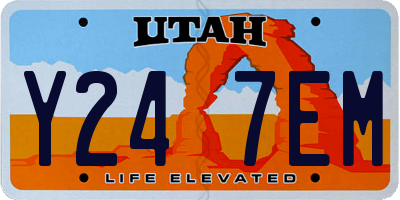 UT license plate Y247EM