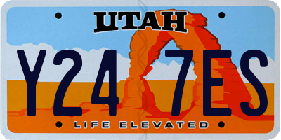 UT license plate Y247ES