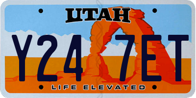 UT license plate Y247ET