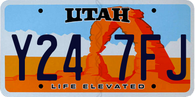 UT license plate Y247FJ