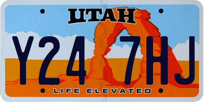 UT license plate Y247HJ