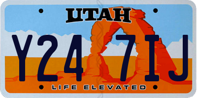 UT license plate Y247IJ