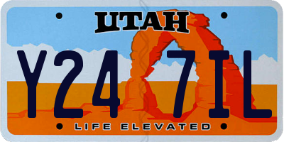 UT license plate Y247IL