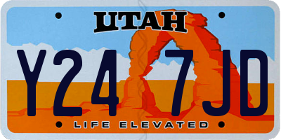UT license plate Y247JD