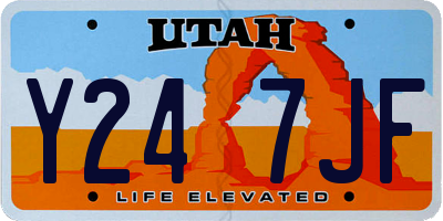 UT license plate Y247JF