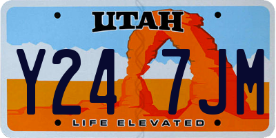UT license plate Y247JM