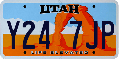 UT license plate Y247JP