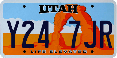 UT license plate Y247JR