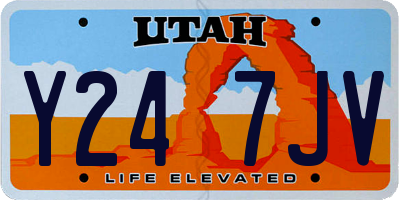 UT license plate Y247JV