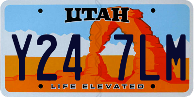 UT license plate Y247LM