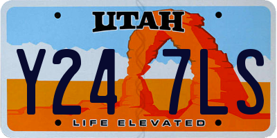 UT license plate Y247LS