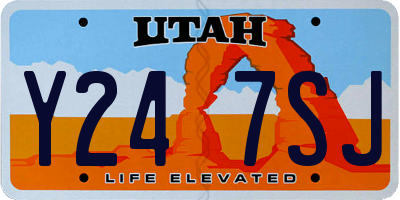 UT license plate Y247SJ