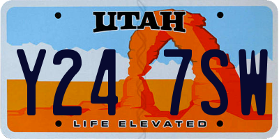 UT license plate Y247SW