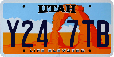 UT license plate Y247TB