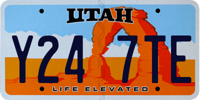 UT license plate Y247TE